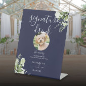Signe De Table Marine Blue Greenery Mariage Animaux de compagnie