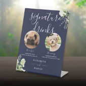 Signe De Table Marine Blue Mariage Animaux de compagnie Chien Sig