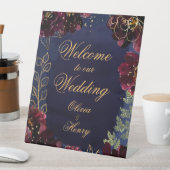 Signe De Table Marine Bordeaux Bienvenue À Notre Mariage (In SItu)