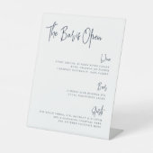 Signe De Table Marine | Menu de barre de script manuscrit moderne (Recto)