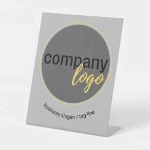 SIGNE DE TABLE MARQUE D'ENTREPRISE PERSONNALISÉE LOGO ET SLOGAN C