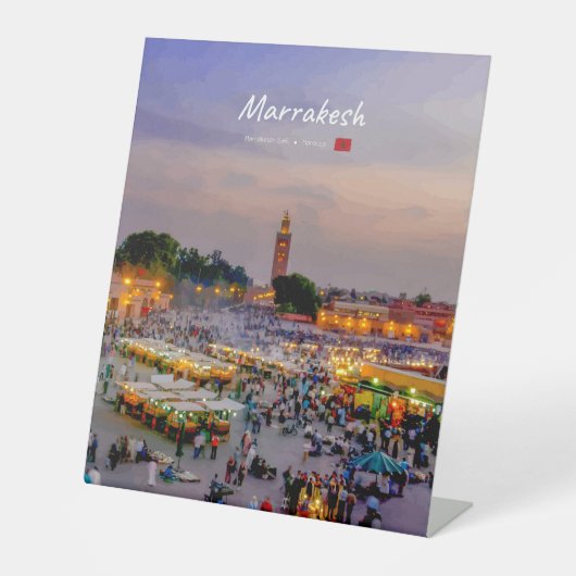 Signe De Table Marrakech, Maroc - Place Jemaa el Fnaa (Recto)