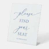 Signe De Table Marseille Bleu & White Minimalist Trouvez votre si (Recto)