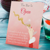 Signe De Table Martini verre déversé Parties scintillant de Noël