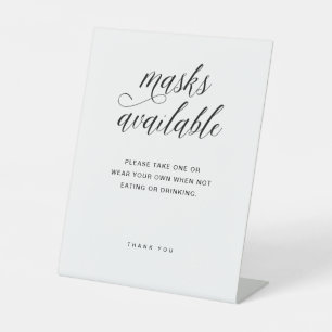 Signe De Table Masques disponibles Elégant Mariage de typograph