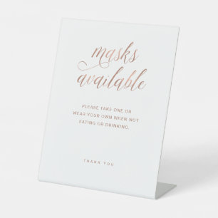 Signe De Table Masques disponibles   Mariage rose de typographie 