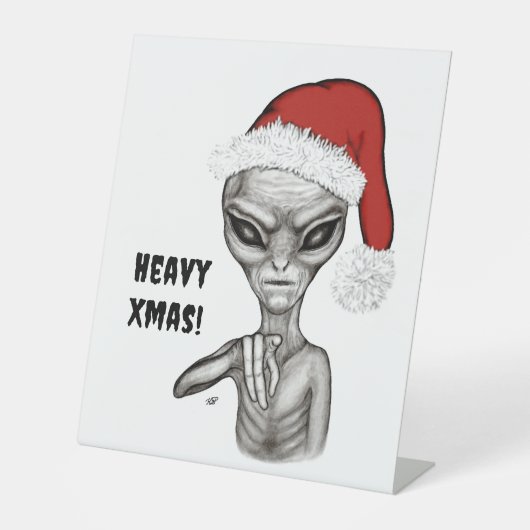 Signe De Table Mauvais Alien, Lourds Noël ! (Recto)