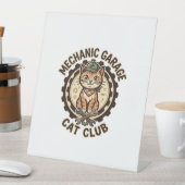 Signe De Table Mécanicien Garage Chat POD Vector Art - Mécanicien (In SItu)