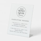 Signe De Table MEGHAN Monogramme Signature Mariage minimale Boiss (Recto)