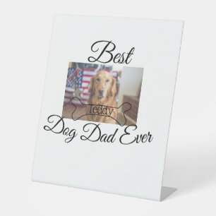 Signe De Table Meilleur chien papa jamais ajouter nom de l'animal