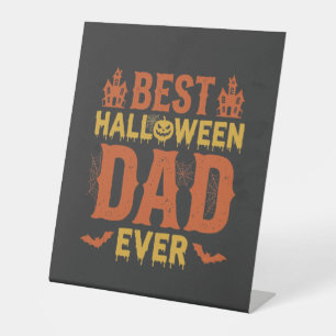 Signe De Table Meilleur papa Halloween de tous les temps Design v
