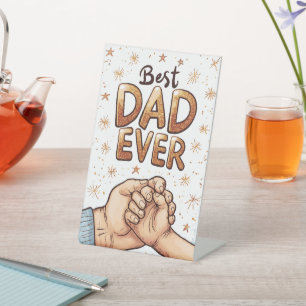 Signe De Table Meilleur papa jamais - Fête des pères Bond Art