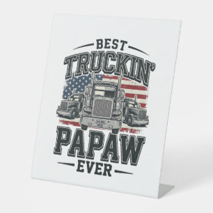 Signe De Table Meilleur Papaw de camionnage jamais Vintage vecteu