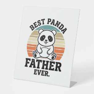 Signe De Table Meilleur père panda jamais conception de t-shirt v