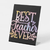 Signe De Table Meilleur Professeur de Tous les Temps (Recto)