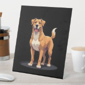 Signe De Table Meilleure vie avec T-shirt Dogo Canario Long Sleev (In SItu)