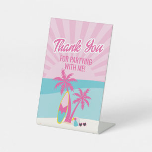 Signe De Table Meilleures copines de plage Allons fêter l'anniver