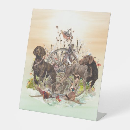 Signe De Table Meilleures heures de la journée à la chasse, GSP (Recto)