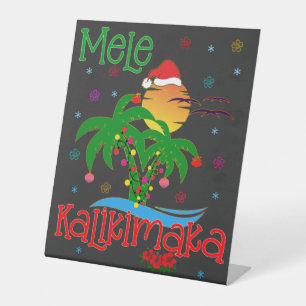 Signe De Table Mele Kalikimaka Hawaiian Joyeux Noël Aloha 