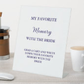 Signe De Table Mémoire Favorite moderne avec la carte de jeu de l (In SItu)