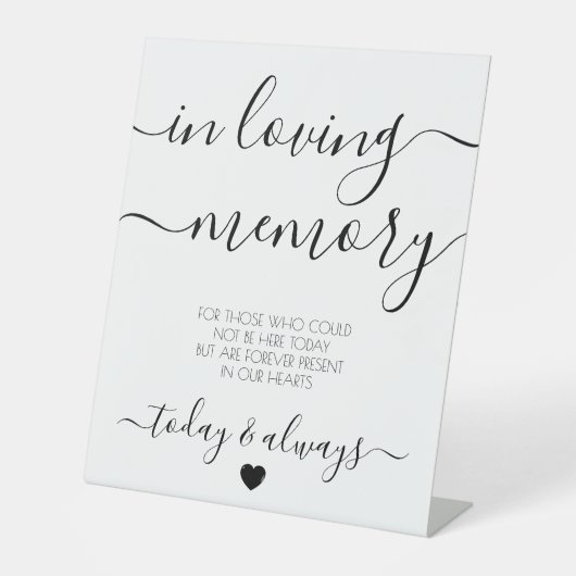Signe De Table Mémorial blanc personnalisé (Recto)