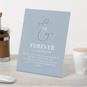Signe De Table Mémorial de mariage bleu poussiéreux (In SItu)