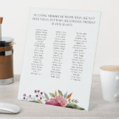 Signe De Table Mémorial de Réunion de Classe de Fleurs Jusqu'à 70 (In SItu)