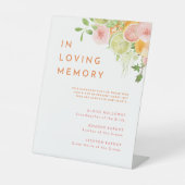 Signe De Table Mémorial du Mariage d'aquarelle Citrus (Recto)