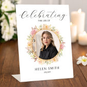 Signe De Table Memorial Elegant Floral Wreath for Daughter