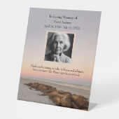 Signe De Table Mémorial funéraire du coucher du soleil sur la pla (Recto)