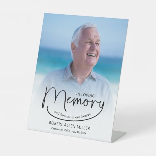 Signe De Table Mémorial funéraire en mémoire d'amour (Recto)