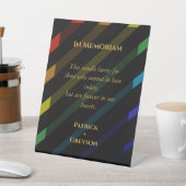 Signe De Table Memorial Gay Men Wedding Elegant Rainbow (In SItu)