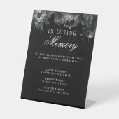 Signe De Table Mémorial gothique noir Mariage (Recto)