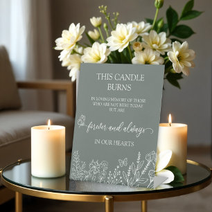 Signe De Table Mémorial Mariage des Fleurs de prairie Cette bougi