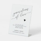 Signe De Table Mémorial Mariage Des Générations D'Amour (Recto)