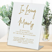 Signe De Table Mémorial mariage Élégant Or En Mémoire Amoureuse