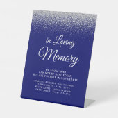Signe De Table Mémorial mariage en mémoire d'amour Bleu royal (Recto)