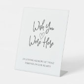 Signe De Table Mémorial moderne dans la table Mariage de mémoire (Recto)