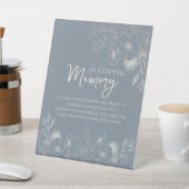 Signe De Table Mémorial Vintage bleu Dusty (In SItu)