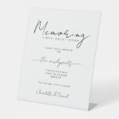 Signe De Table Memoring Guest Book Message Sign (Recto)