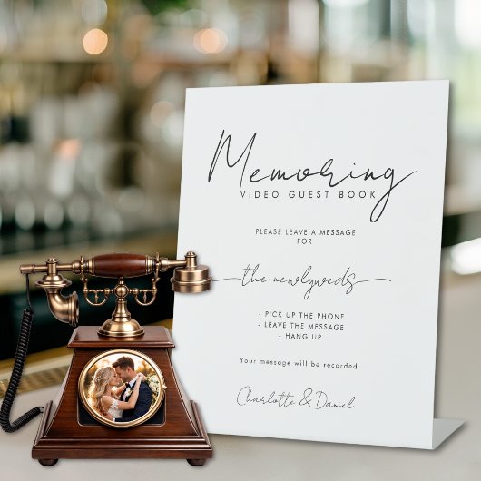 Signe De Table Memoring Guest Book Message Sign