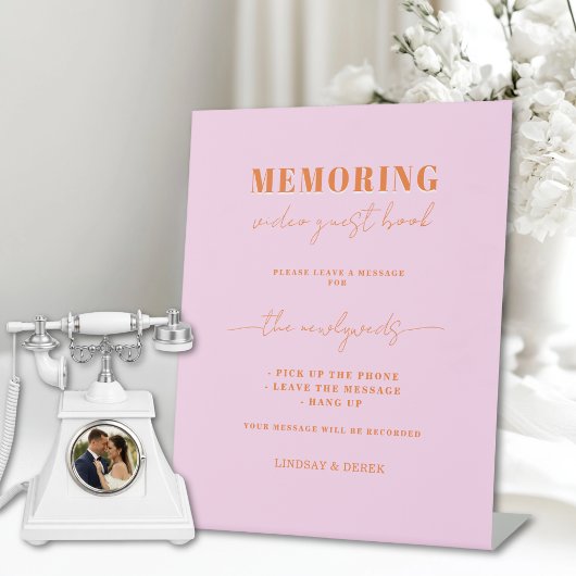 Signe De Table Memoring Guest Book Message Sign