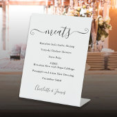 Signe De Table Menu Alimentaire Signature Script Noir Et Blanc