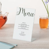 Signe De Table Menu Alimentation Herbe artificielle (In SItu)