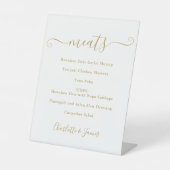 Signe De Table Menu Aliments - Script de signature or (Recto)