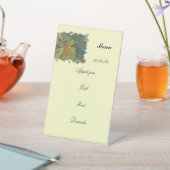 Signe De Table Menu aquarelle feuilles d'automne avec baies (In SItu)