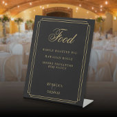 Signe De Table Menu Art Déco Black And Gold