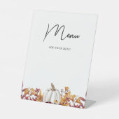 Signe De Table Menu Baby shower Fall in Love (Recto)