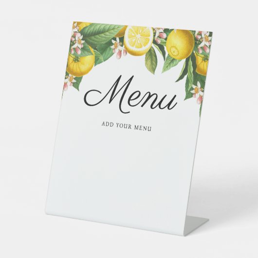 Signe De Table Menu Baby shower Little Cutie (Recto)