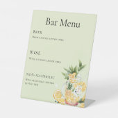 Signe De Table Menu bar sauge citronnelle verte (Recto)